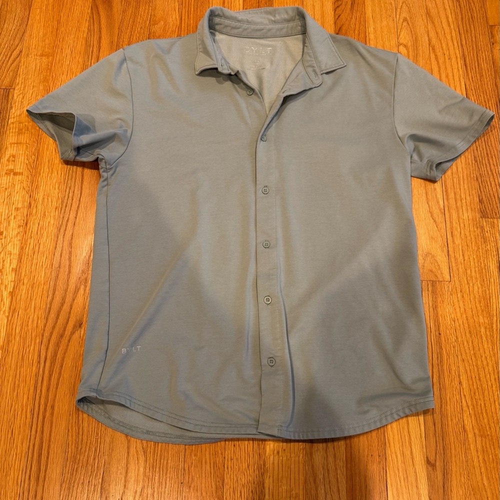 BYLT Men's Fog Blue Lux Button down